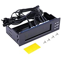 Mouchao Panel Frontal del LCD con Pantalla de Temperatura del Controlador de Velocidad del Ventilador de 5-25 Pulgadas
